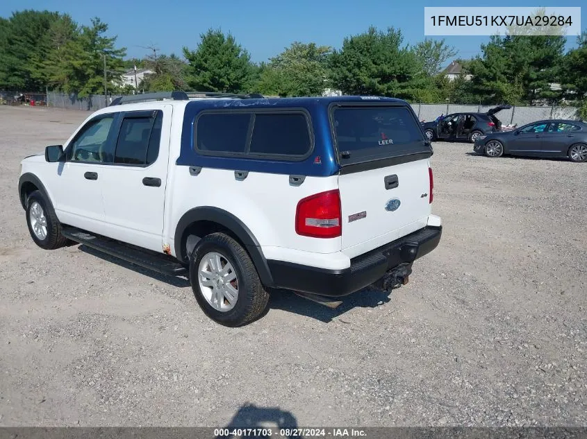 2007 Ford Explorer Sport Trac Xlt VIN: 1FMEU51KX7UA29284 Lot: 40171703