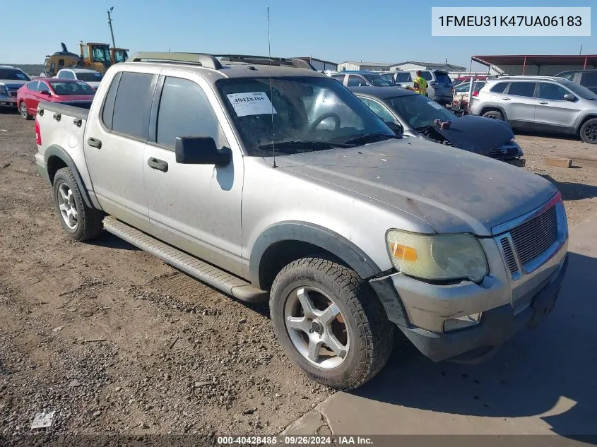 2007 Ford Explorer Sport Trac Xlt VIN: 1FMEU31K47UA06183 Lot: 40428485