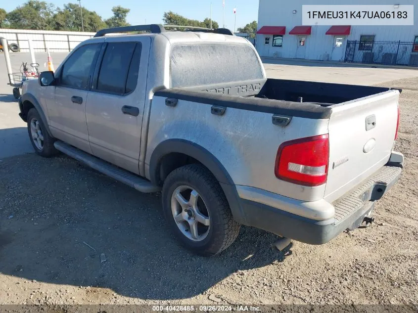 2007 Ford Explorer Sport Trac Xlt VIN: 1FMEU31K47UA06183 Lot: 40428485