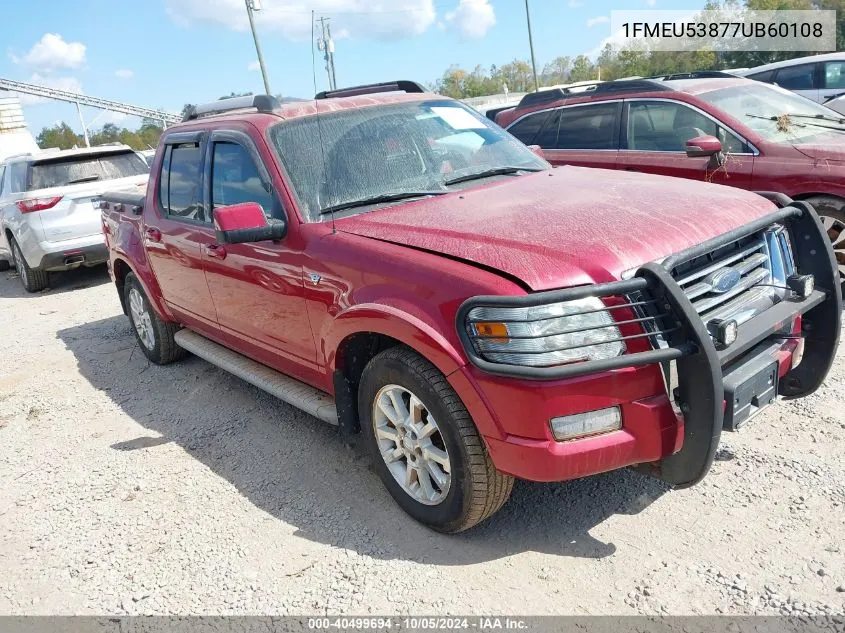 2007 Ford Explorer Sport Trac Limited VIN: 1FMEU53877UB60108 Lot: 40499694