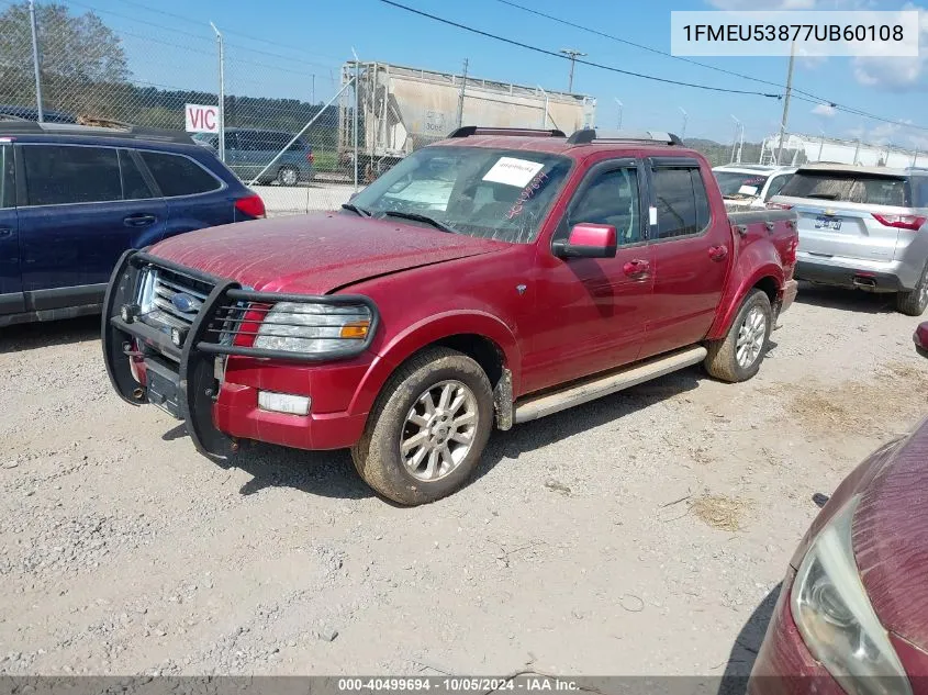 2007 Ford Explorer Sport Trac Limited VIN: 1FMEU53877UB60108 Lot: 40499694