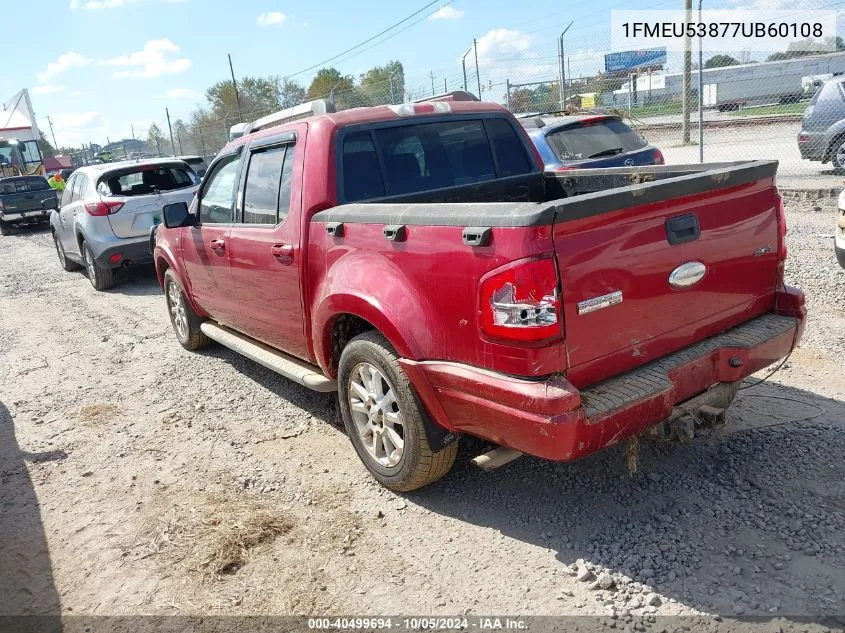 2007 Ford Explorer Sport Trac Limited VIN: 1FMEU53877UB60108 Lot: 40499694