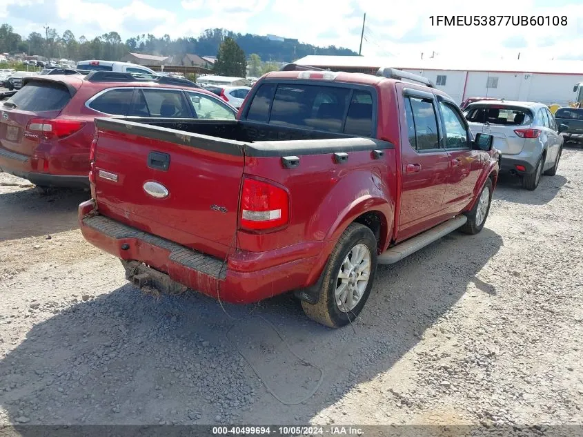 2007 Ford Explorer Sport Trac Limited VIN: 1FMEU53877UB60108 Lot: 40499694