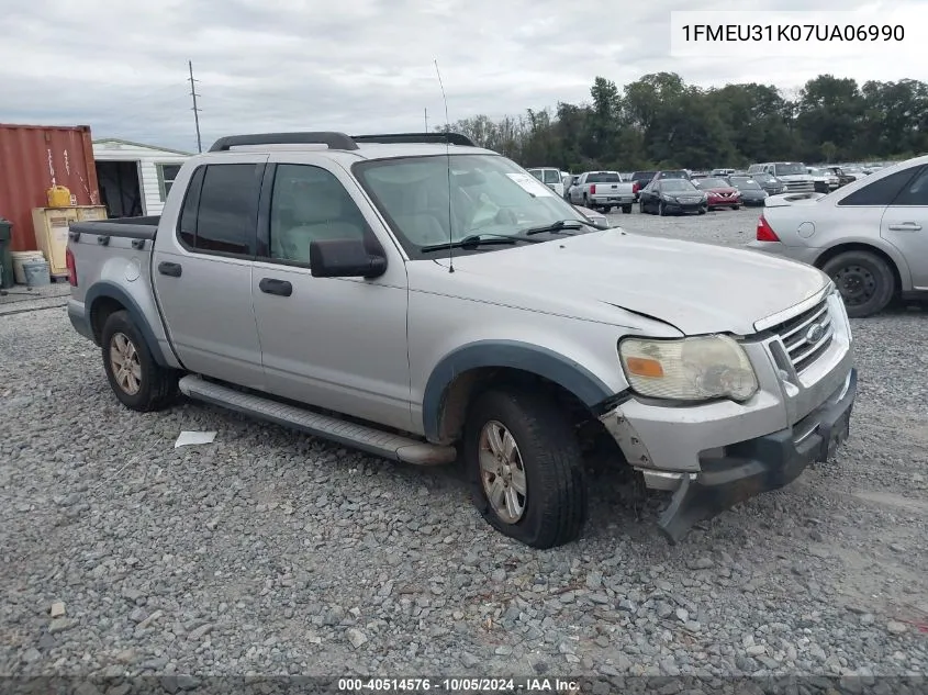 2007 Ford Explorer Sport Trac Xlt VIN: 1FMEU31K07UA06990 Lot: 40514576