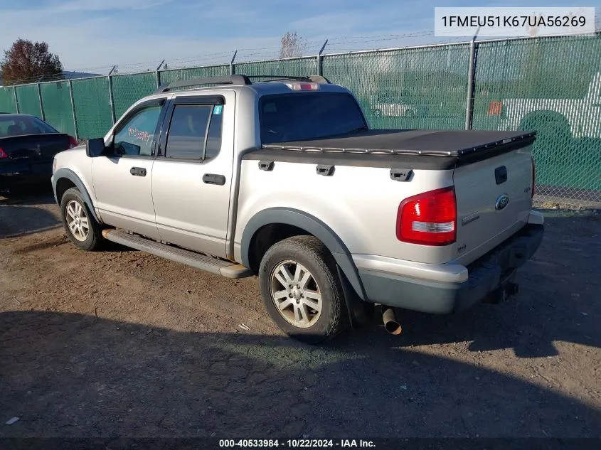 2007 Ford Explorer Sport Trac Xlt VIN: 1FMEU51K67UA56269 Lot: 40533984