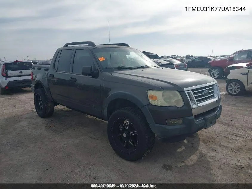 2007 Ford Explorer Sport Trac Xlt VIN: 1FMEU31K77UA18344 Lot: 40710649