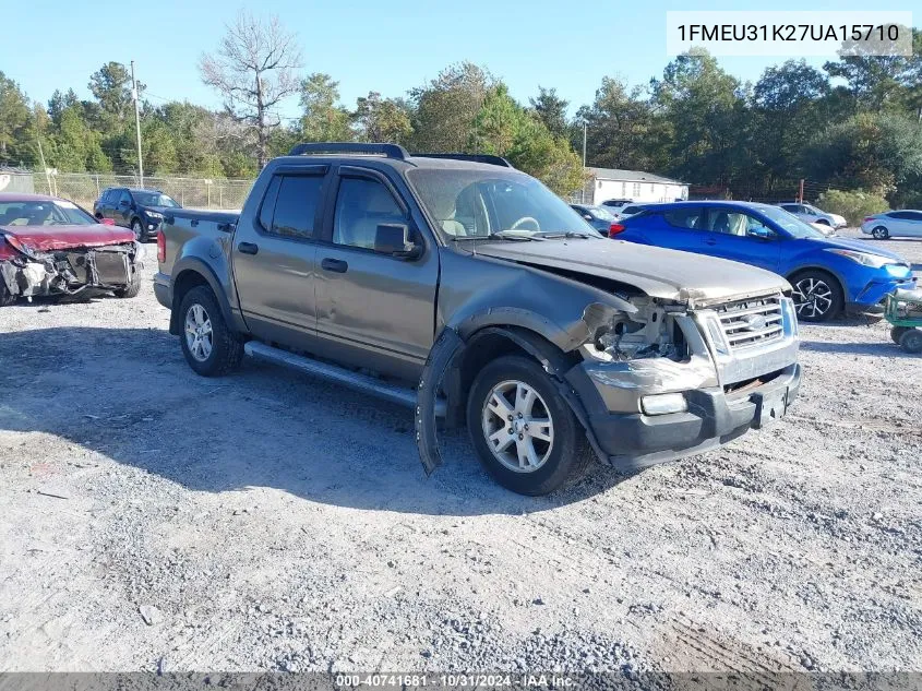 2007 Ford Explorer Sport Trac Xlt VIN: 1FMEU31K27UA15710 Lot: 40741681