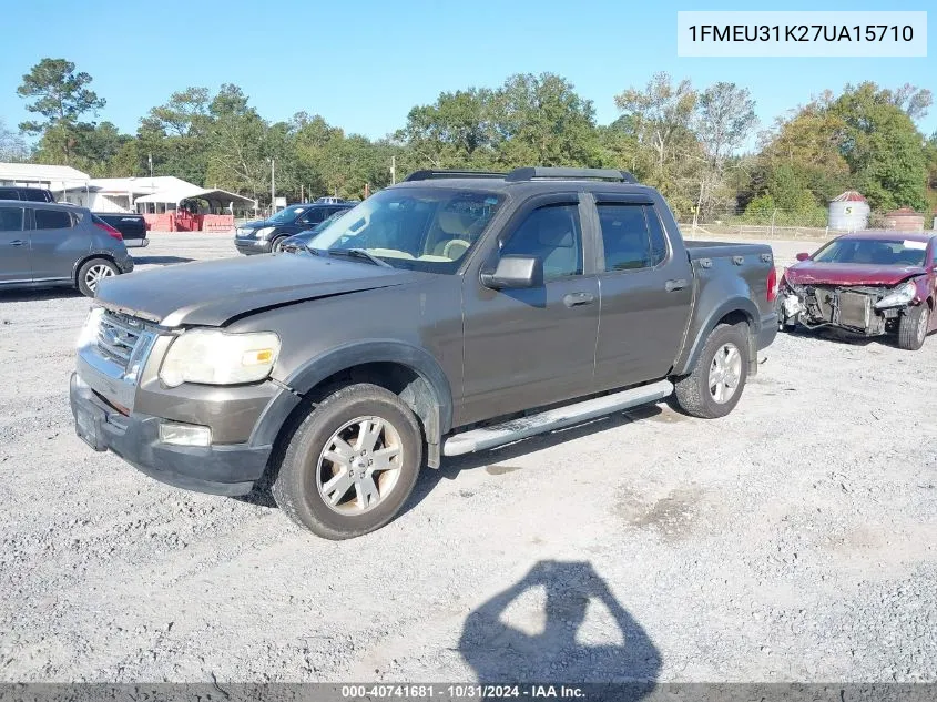 2007 Ford Explorer Sport Trac Xlt VIN: 1FMEU31K27UA15710 Lot: 40741681