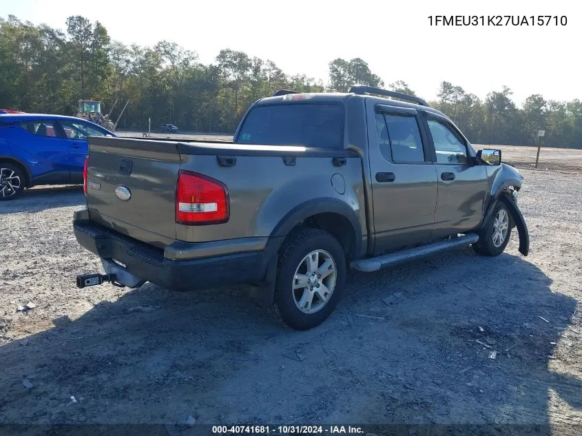 2007 Ford Explorer Sport Trac Xlt VIN: 1FMEU31K27UA15710 Lot: 40741681