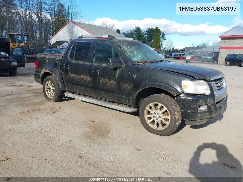 2007 Ford Explorer Sport Trac Limited VIN: 1FMEU53837UB63197 Lot: 40771958