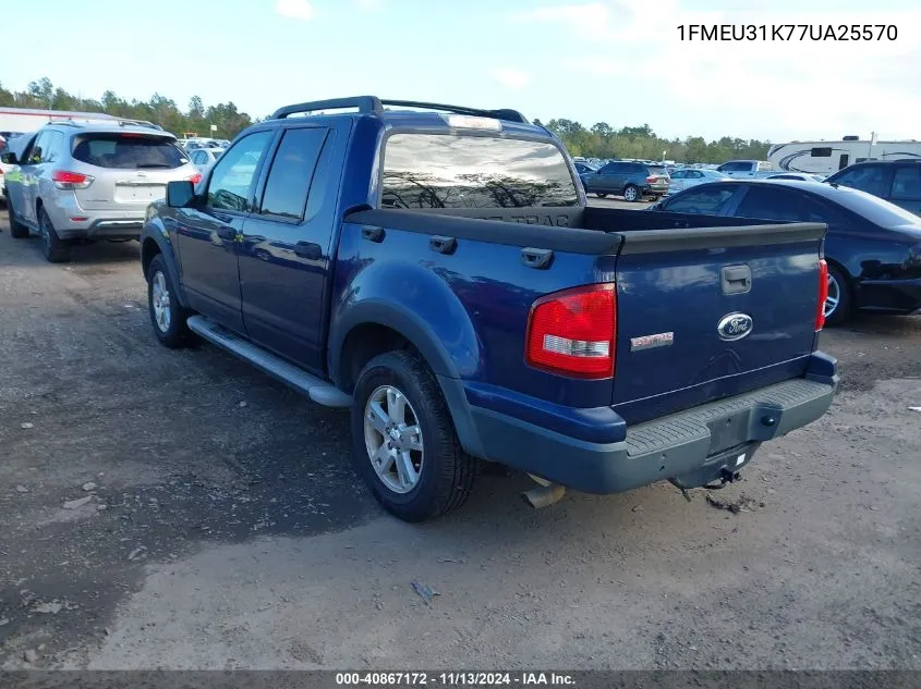 2007 Ford Explorer Sport Trac Xlt VIN: 1FMEU31K77UA25570 Lot: 40867172