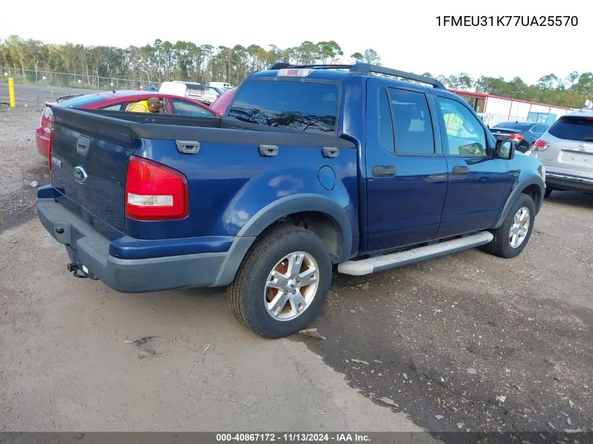 2007 Ford Explorer Sport Trac Xlt VIN: 1FMEU31K77UA25570 Lot: 40867172