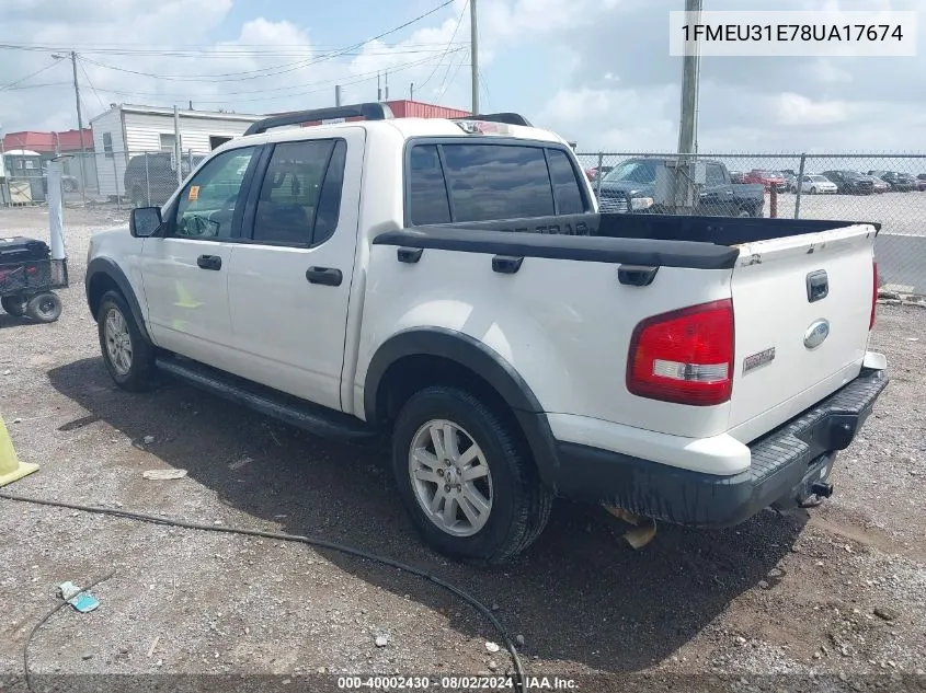 2008 Ford Explorer Sport Trac Xlt VIN: 1FMEU31E78UA17674 Lot: 40002430