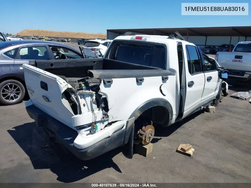 1FMEU51E88UA83016 2008 Ford Explorer Sport Trac Xlt