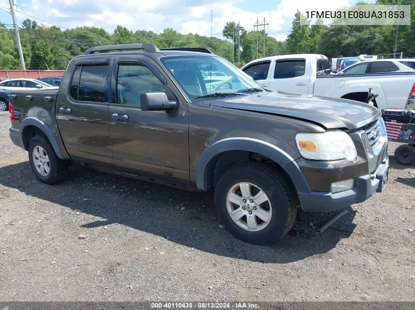 2008 Ford Explorer Sport Trac Xlt VIN: 1FMEU31E08UA31853 Lot: 40110435