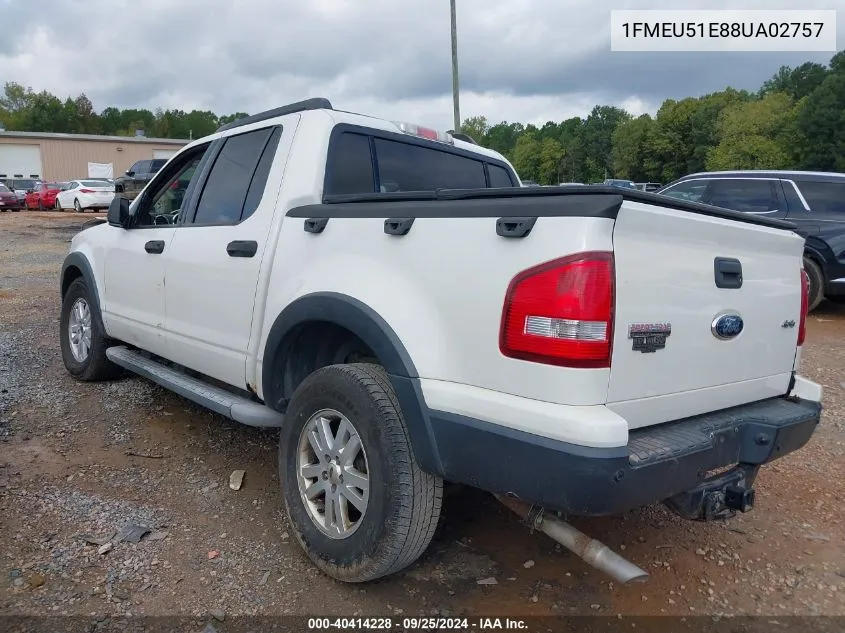 2008 Ford Explorer Sport Trac Xlt VIN: 1FMEU51E88UA02757 Lot: 40414228