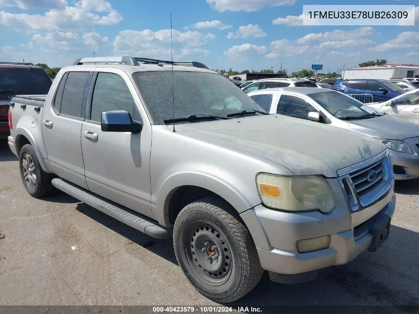 2008 Ford Explorer Sport Trac Limited VIN: 1FMEU33E78UB26309 Lot: 40423579