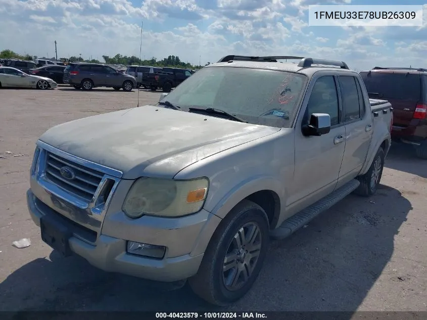 2008 Ford Explorer Sport Trac Limited VIN: 1FMEU33E78UB26309 Lot: 40423579