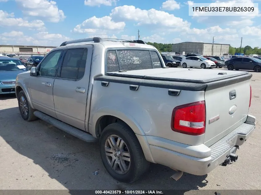 2008 Ford Explorer Sport Trac Limited VIN: 1FMEU33E78UB26309 Lot: 40423579