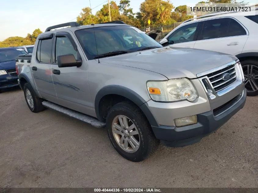 2008 Ford Explorer Sport Trac Xlt VIN: 1FMEU31E48UA17521 Lot: 40444336