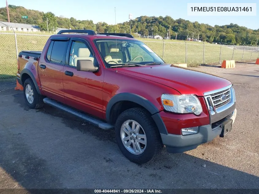 2008 Ford Explorer Sport Trac Xlt VIN: 1FMEU51E08UA31461 Lot: 40444941