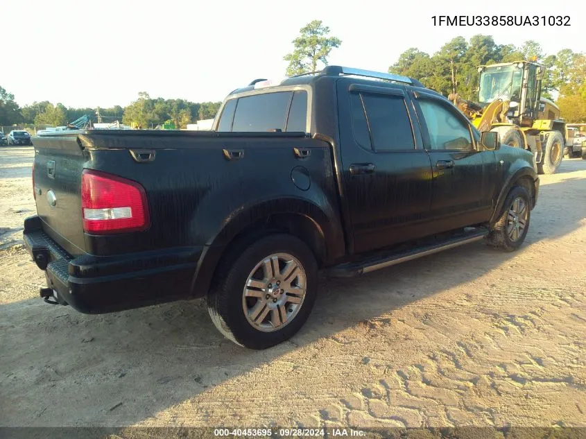 2008 Ford Explorer Sport Trac Limited VIN: 1FMEU33858UA31032 Lot: 40453695