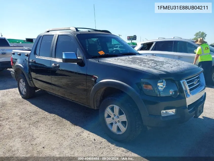 2008 Ford Explorer Sport Trac Xlt VIN: 1FMEU31E88UB04211 Lot: 40485488