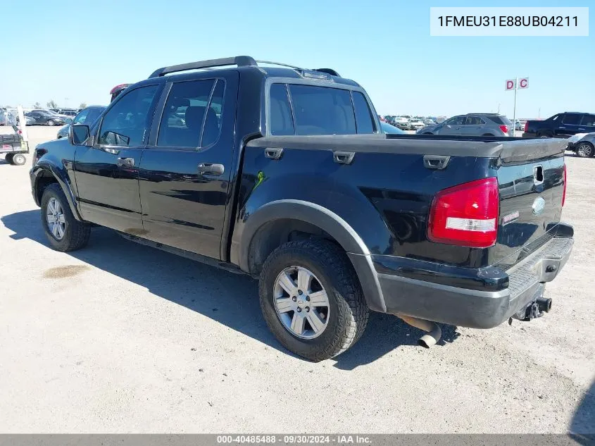 2008 Ford Explorer Sport Trac Xlt VIN: 1FMEU31E88UB04211 Lot: 40485488