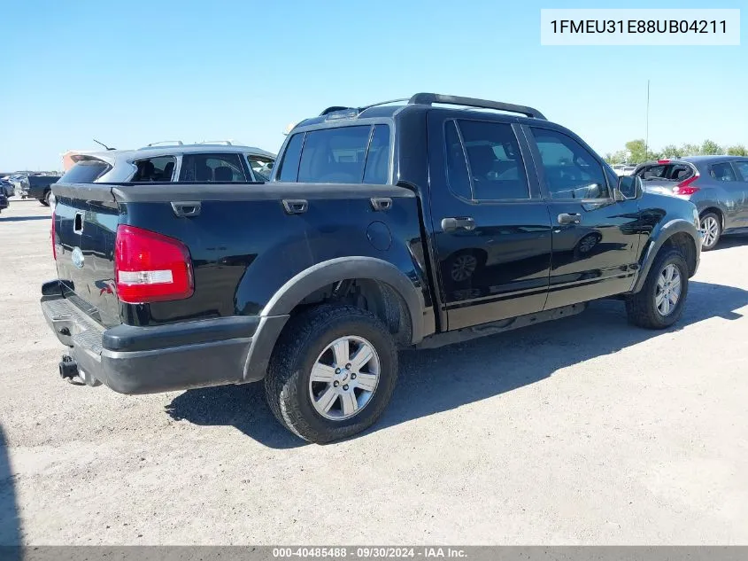 2008 Ford Explorer Sport Trac Xlt VIN: 1FMEU31E88UB04211 Lot: 40485488