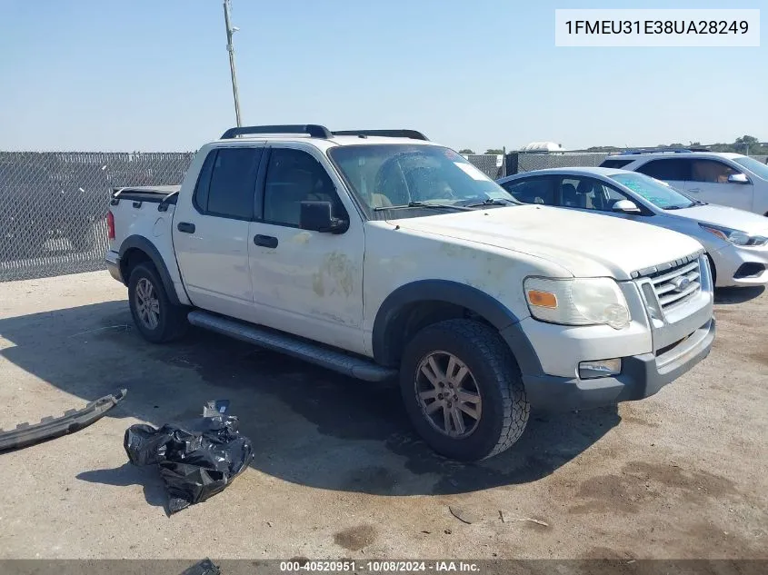 2008 Ford Explorer Sport Trac Xlt VIN: 1FMEU31E38UA28249 Lot: 40520951