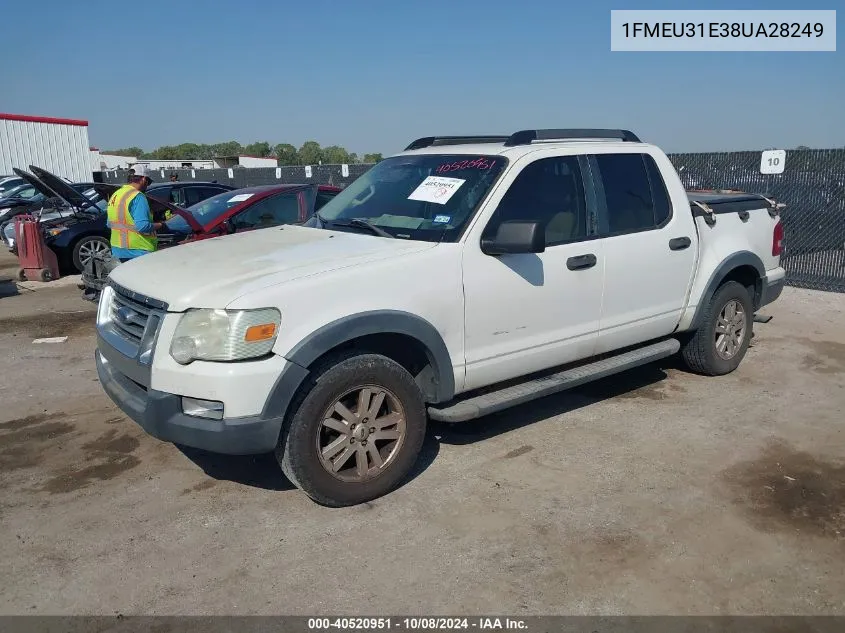 2008 Ford Explorer Sport Trac Xlt VIN: 1FMEU31E38UA28249 Lot: 40520951