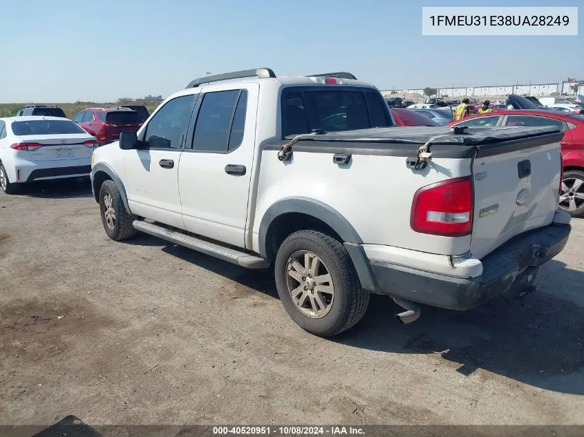 2008 Ford Explorer Sport Trac Xlt VIN: 1FMEU31E38UA28249 Lot: 40520951