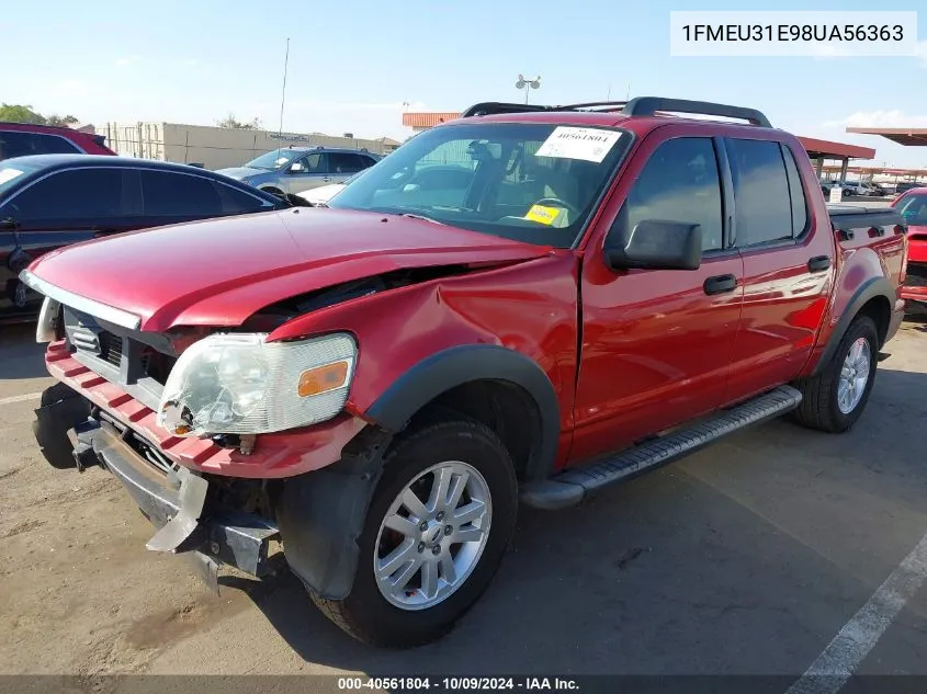 2008 Ford Explorer Sport Trac Xlt VIN: 1FMEU31E98UA56363 Lot: 40561804