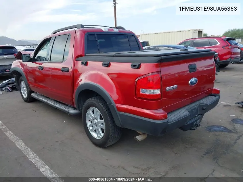 2008 Ford Explorer Sport Trac Xlt VIN: 1FMEU31E98UA56363 Lot: 40561804