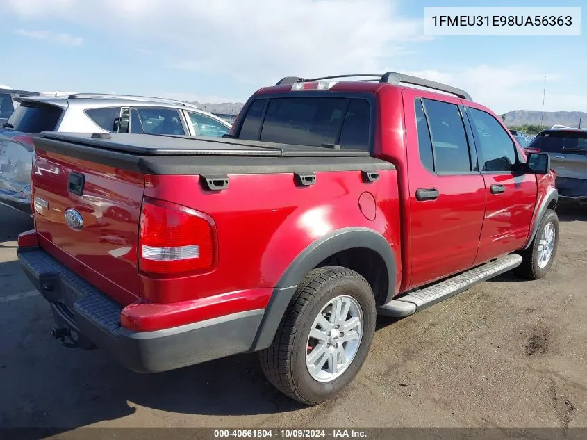 2008 Ford Explorer Sport Trac Xlt VIN: 1FMEU31E98UA56363 Lot: 40561804