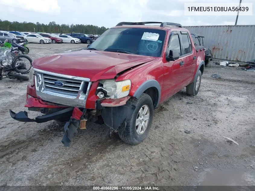 2008 Ford Explorer Sport Trac Xlt VIN: 1FMEU51E08UA56439 Lot: 40568296