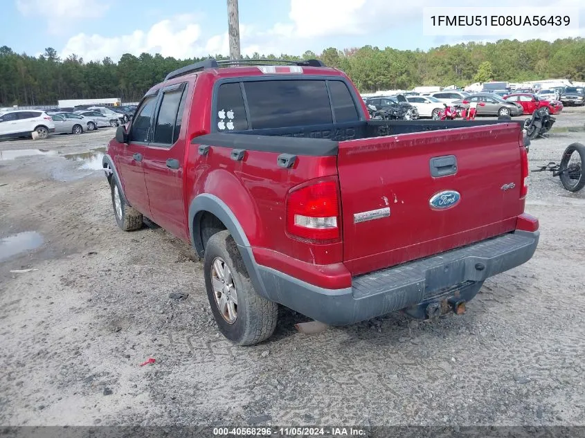 2008 Ford Explorer Sport Trac Xlt VIN: 1FMEU51E08UA56439 Lot: 40568296