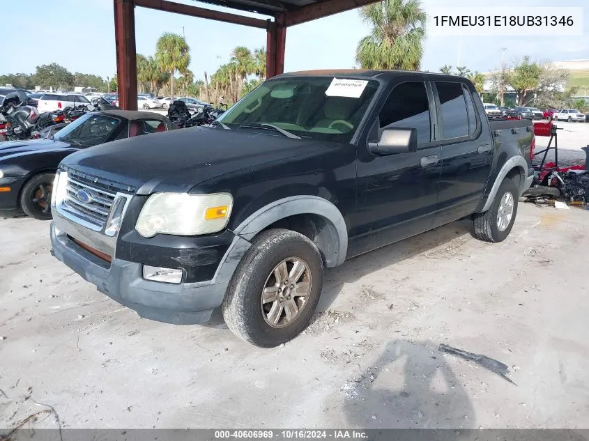 2008 Ford Explorer Sport Trac Xlt VIN: 1FMEU31E18UB31346 Lot: 40606969