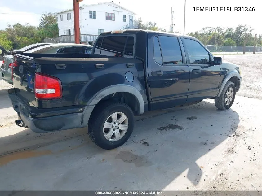 2008 Ford Explorer Sport Trac Xlt VIN: 1FMEU31E18UB31346 Lot: 40606969