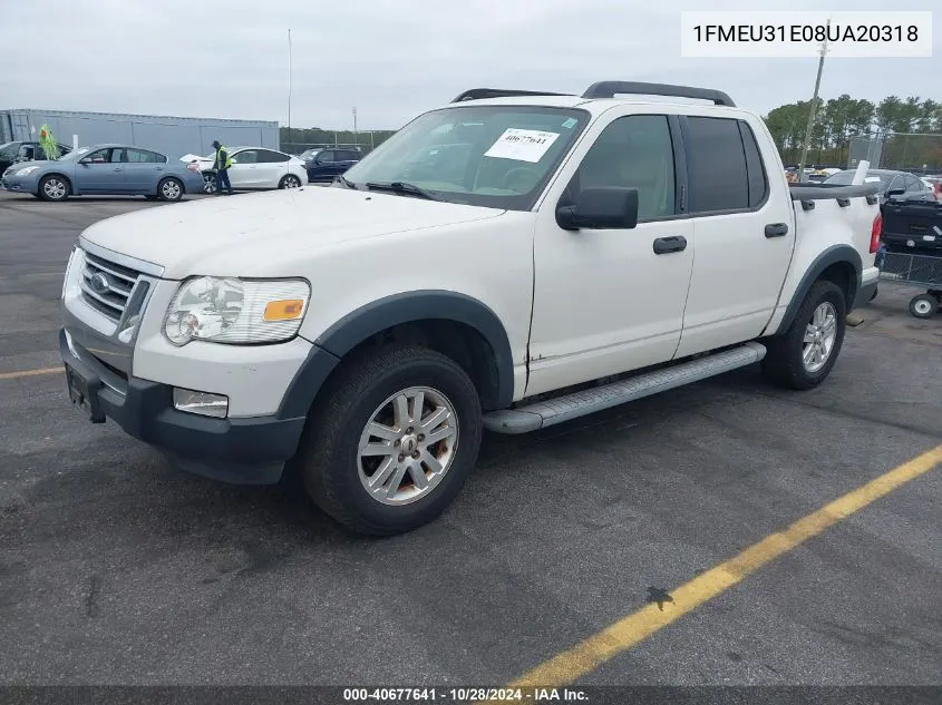 2008 Ford Explorer Sport Trac Xlt VIN: 1FMEU31E08UA20318 Lot: 40677641