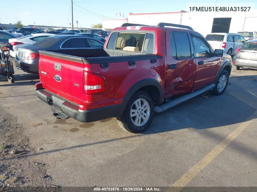 2008 Ford Explorer Sport Trac Xlt VIN: 1FMEU51E48UA31527 Lot: 40703576