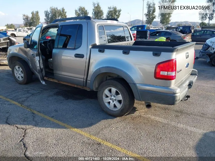 2008 Ford Explorer Sport Trac Xlt VIN: 1FMEU31EX8UA20598 Lot: 40721453