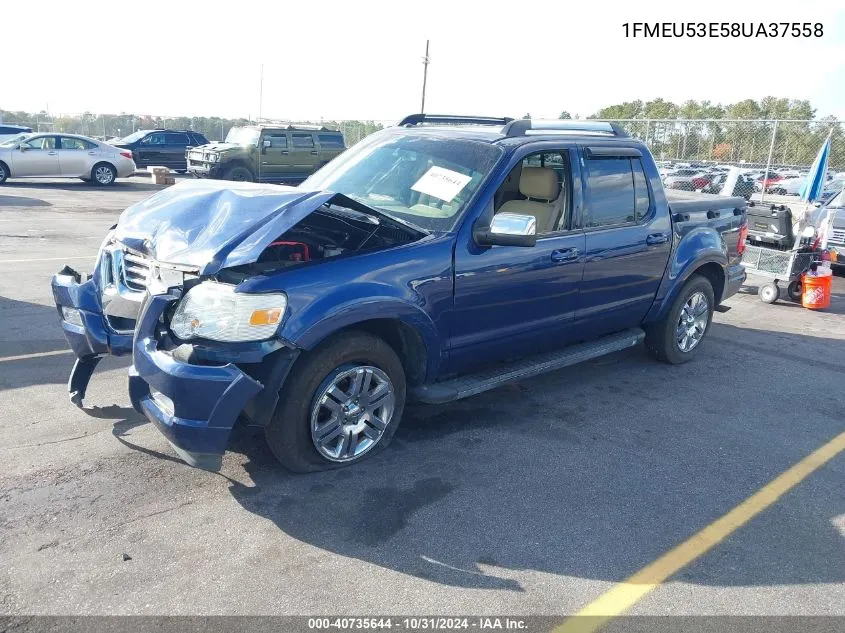 2008 Ford Explorer Sport Trac Limited VIN: 1FMEU53E58UA37558 Lot: 40735644