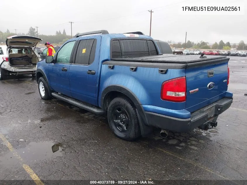 2009 Ford Explorer Sport Trac Xlt VIN: 1FMEU51E09UA02561 Lot: 40373759