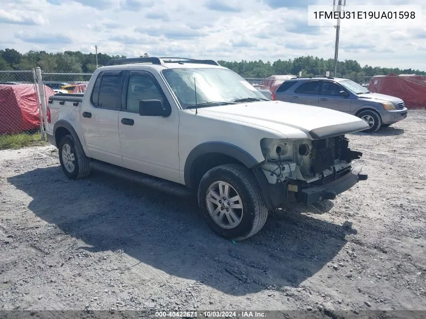 2009 Ford Explorer Sport Trac Xlt VIN: 1FMEU31E19UA01598 Lot: 40422671