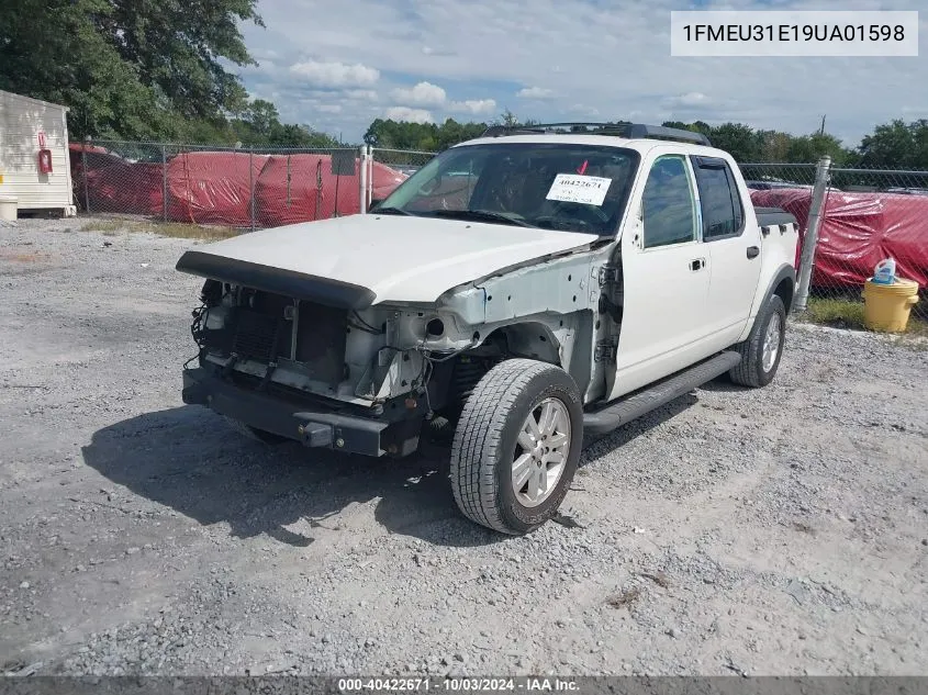 2009 Ford Explorer Sport Trac Xlt VIN: 1FMEU31E19UA01598 Lot: 40422671