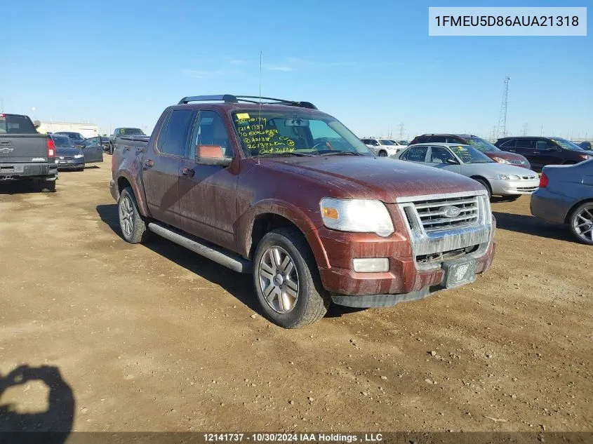 2010 Ford Explorer Sport Trac Limited VIN: 1FMEU5D86AUA21318 Lot: 12141737