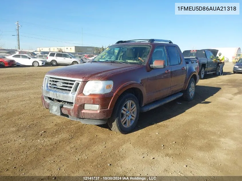 2010 Ford Explorer Sport Trac Limited VIN: 1FMEU5D86AUA21318 Lot: 12141737