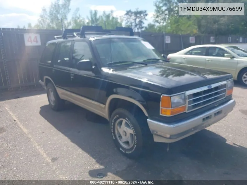 1991 Ford Explorer VIN: 1FMDU34X9MUC76699 Lot: 40211110