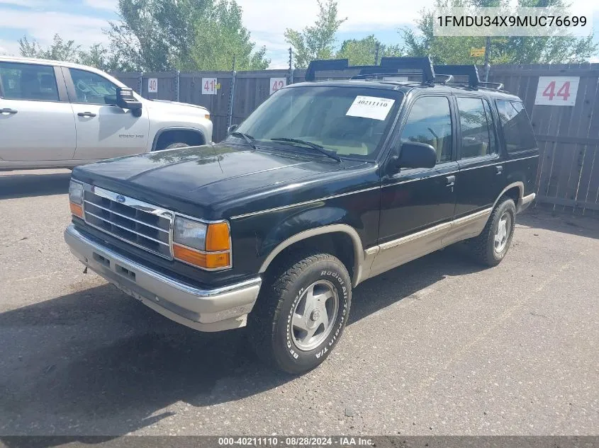 1991 Ford Explorer VIN: 1FMDU34X9MUC76699 Lot: 40211110